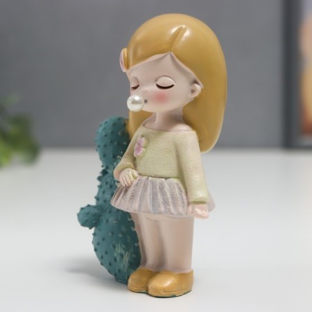 Polystone souvenir "Baby with bubble and cacti" MIX 10x4x6 cm-5