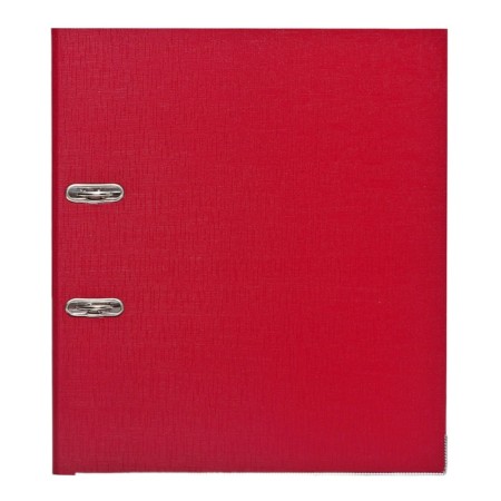 A4, 75 mm registrar, calligrata, PVC, embossing "Len", metal edging, pocket for a spine, collected, burgundy, mix-3