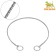 Collar - Broke "Cobra", 50 cm, chain thickness 4 mm, silver