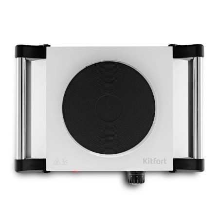 Electric tile KitFort KT-183, 1000 watts, 1 burner, gray-black-2