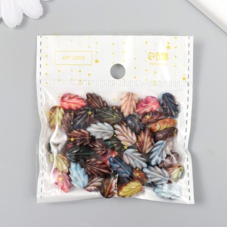 Beads for creativity "Vintage. Leaflets" set of 15 grams 0.4x0.9x1.4 cm-2