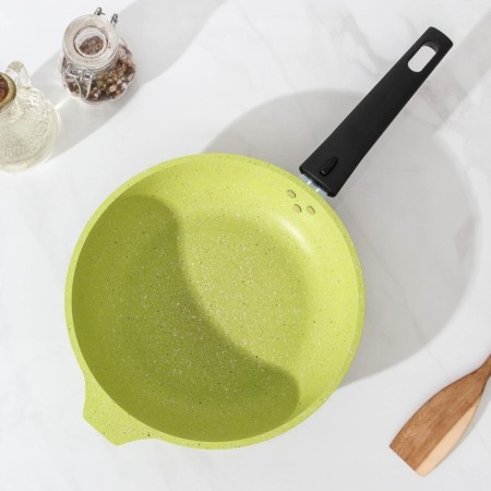 Trendy Style pan, d = 22 cm, removable handle, anti -stick coating, green color-1