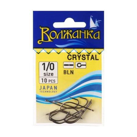 Hooks "Volzhanka" Crystal No. 1/0, 10 pcs