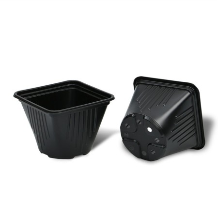 Pot for seedlings, 750 ml, D = 8.5 cm, h = 12 cm, black, Greengo-5