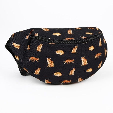 Lightning waist bag, black color-3