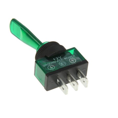 REXANT ASW-13D, 12 V, 20A (3C), On-OFF, single-pole, with green backlight