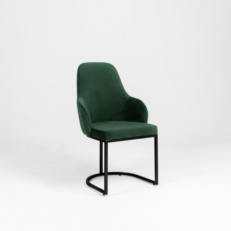 Monro chair, 62 × 60 × 98 cm, green color, black frame