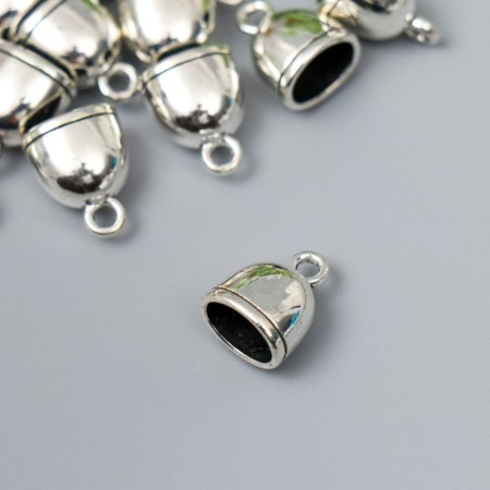 Container Metal for creativity "Dome 1 Line" Silver G160B641 1.4x1.1 cm-1