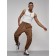 Joggers are sporting male, size 56, brown color
