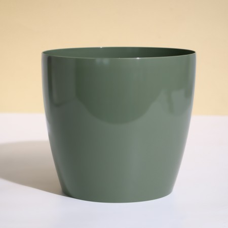 Flower pot, d = 21 cm, 5.2 l, plastic, green sage
