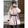 Raincoat for a girl, height 164 cm, powder color, black