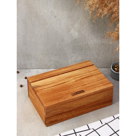 Stand - ADELICA napkin, 21.5 × 15 × 7.5 cm, oak-3