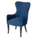 Armchair "Lari", velor fabric, bronze molding, support of the wenge array, color ocean