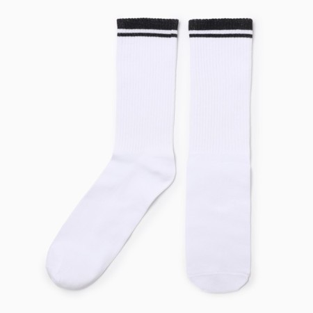 Women's socks, white/black color, rr 23