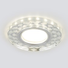Lumina -intended lamp with LED lighting Elektrostandard, Pilov, 94x94x19 mm, G5.3, 4200K, Mirror, White color