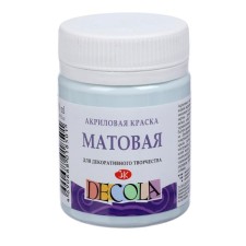 Acrylic matte paint 50 ml, ZHK Decola, light blue, 14328534