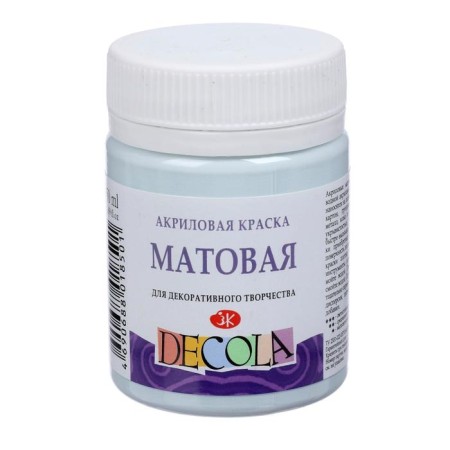 Acrylic matte paint 50 ml, ZHK Decola, light blue, 14328534