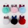 Fluffy on the ring "Ball with ears" sequin mix 10x7x7 cm