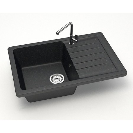 Kitchen is a kitchen from Zett Lab stone. 16/Q4, 740x490x210 mm, matte, mortise, black-1