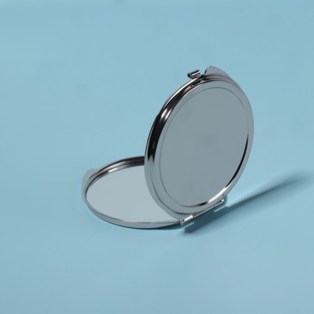Folding mirror, d 6 cm, silver color-1
