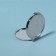 Folding mirror, d 6 cm, silver color