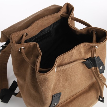 Male urban backpack, Textura, textiles, brown color-4