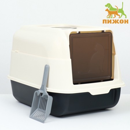 The toilet is closed with a folding top of 36 x 51 x 34 cm, black-1