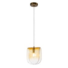 Suspended Indigo lamp, 11035/1p Amber. 1x40W, e14, 170x90x235/1735 mm, amber/transparent color