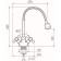 Kitchen mixer "RMS" SL65-279F, flexible spout, two-toll, zinc, chrome