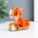 Polystone souvenir "Blue -eyed tiger with coins/bills" MIX 4x4x10 cm