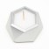 Candle "Hexagon. Marble" in a candlestick of gypsum is small, 7x3.5cm, silver