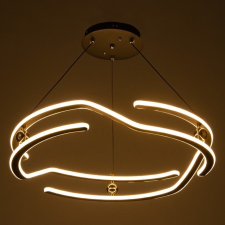 Origi lamp LED 264W 3000-6000K Black-gold 60x60x10-110 cm-4