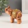 Polystone souvenir "Seven elephants" under a tree set of 7 pcs H-7; 6.5; 5.5; 5; 4.5 cm