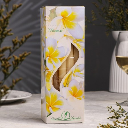 Candle Antique aromatic "vanilla", 2.3x 24.5 cm, 5 hours, 55 g, beige-1