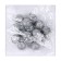 Figure for crafts and decor on the Shar wire, set of 15 pcs., Size 1 pc. - 3 × 9 cm, silver color