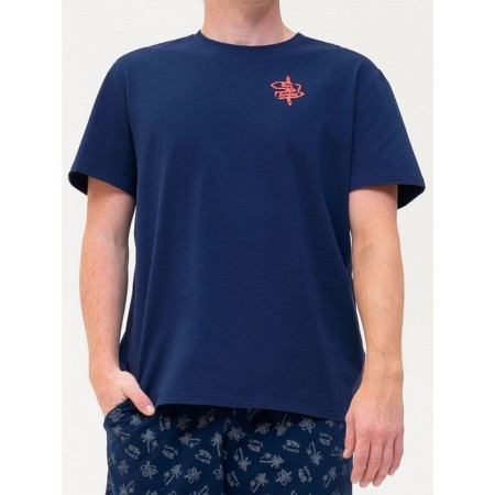 Male T-shirt, size XL, dark blue color