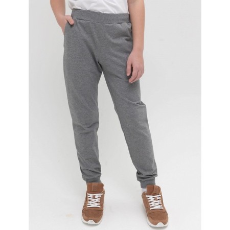 Pants for boys, height 122 cm, dark gray color