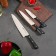 Sampling of knives Samura Harakiri, 3 pcs: blade 10 cm, 15 cm, 20 cm, black handle