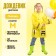 Children's "Bee" raincoat on buttons with a hood, size m, height 100-110 cm