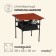 Tourist Maclay Table, with organizer, 58x58x58 cm, tree color