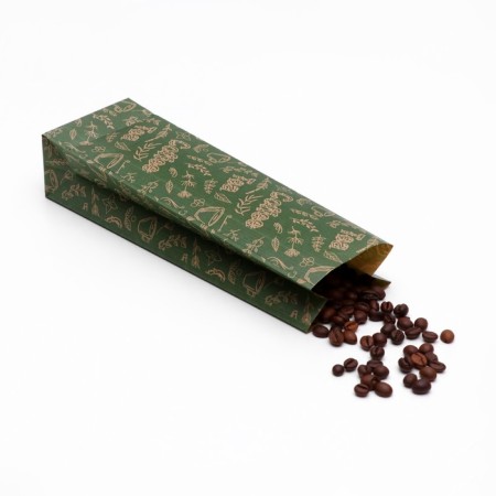 Pack Pack Package "Coffee and Tea", craft, green, 7 x 4 x 21 cm-1