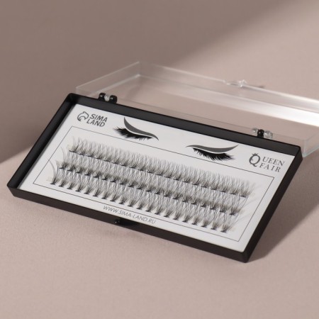 A set of overhead eyelashes "Classic", bundles, 10, 12, 14 mm, thickness 0.1 mm, bend D, 10 D-1