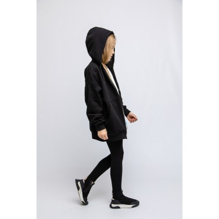 Pulover with a children's zipper, height 116 cm, black color-6