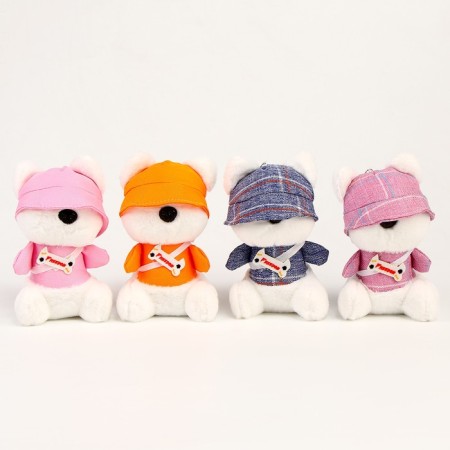 Soft toy "Dog" in a panamom, 13 cm, color mix-4