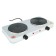 Electric tile Luazon LHP-005, 2 burners, 2000 watts, heater disk, white