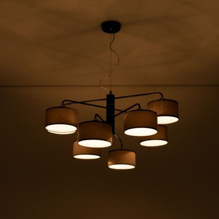 Suspended chandelier Citilux "Form" CL428281, 82x82x45 cm, 8x60W, E27, brown color-21