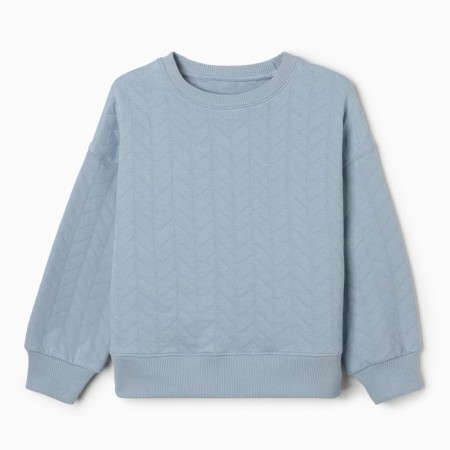 Sweatshirt for girls, color gray-blue, size 110 cm