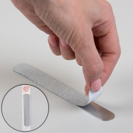 Smooth file for a file, 15 cm, abrasiveness 180, 10 pcs, color gray-1