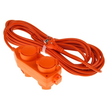 The extension cord UNIVERSAL U16-040, 10 m, 4GN., C TRAIN., PVS 3x1.5, IP44, rosettes with a lat. lid