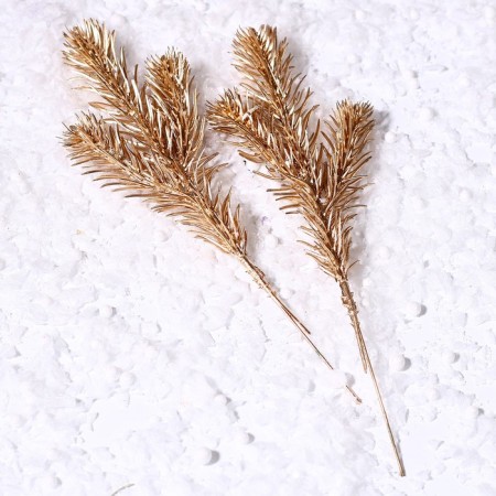 Decor "spray spruce gold", set 2 pcs., Size 1 pc. - 23 × 9 cm-1